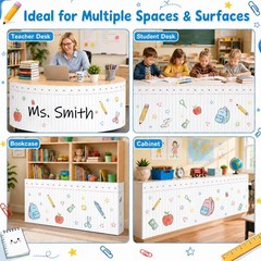 6ft Composition Notebook Table Skirt Teacher Desk Skirt Classroom Table Cover…