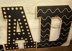 “Grad” Yard Signs, 8PCS Black and Gold Congrats GRAD Lawn Signs with Sticks