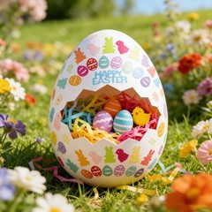 2000 PCS Easter Confetti Glitter Metallic Foil Rabbit Egg Chicken Table