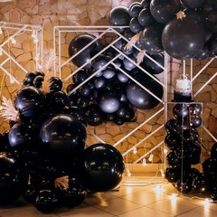 154pcs Black Balloons Different Sizes 18 12 10 5 Inches for Garland Arch Kit,…