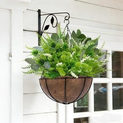 12 Bundles 4 Styles Artificial Plants Outdoor, UV Resistant No 12P, Green