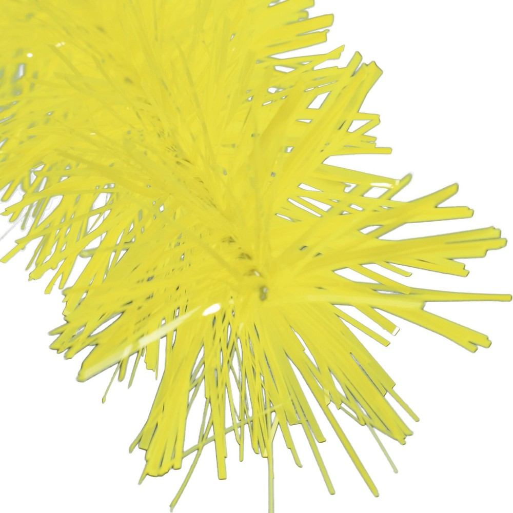 30FT Shiny Light Yellow Tinsel Garland Christmas Plastic Fringe Foil