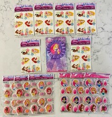 Disney Princess Party for 12/12 sticker pages and 12 tattoo pages/RapunzelRibbon