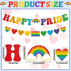 Happy Pride Banner pride Month Party Decorations, LGBTQ+ Pride Month Banners …