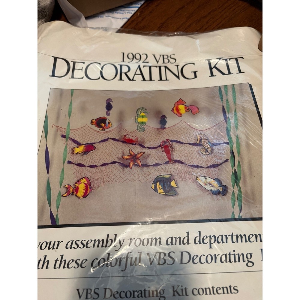 VBS Vacation Bible School Decorating Kit 1992 Ocean Theme Under the Sea NWT 90s