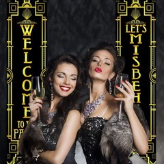 Roaring 20s Party Decorations New Year Porch Signs Black and Gold Banner 1920s