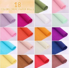 Kisston 18 Rolls Crepe Paper Roll 20 Inch 8 Feet Wide Crepe Paper