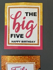 1Pack 4 Sheets Birthday Wine Bottle Labels Happy 50th Birthday Party Stickers