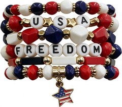 Minimalist Elastic Bracelets for Independence Day – Perfect for Celebrations
