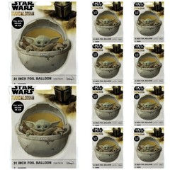 Disney Star Wars Mandalorian: The Child 31” Round Foil Balloon – 10 Pack, Sealed