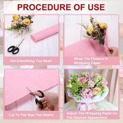 Crepe Paper Roll 8.2Ft Long 9.84 Inch Wide for Wedding Ceremony Various Large Fe