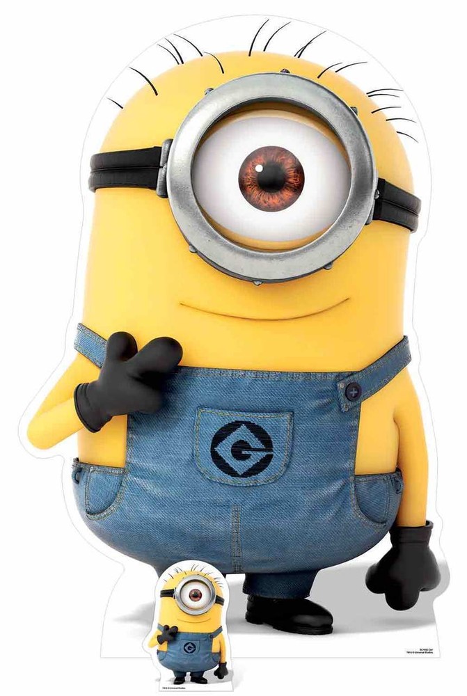 Carl Minion Despicable Me 3 Minions Lifesize and Mini Cardboard Cutout / Standup