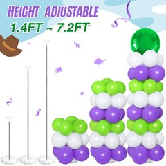2 Sets Light Inspired Year Balloon Column Stand Kit Cartoon Story Game Purple…