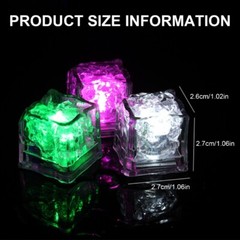 Set of 12 Functional LED Ice Cube Party Supply Water Activated Wine Decorations