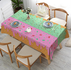 Ice Cream Party Decorations – Disposable Tablecloth for Ice Cream Birthday Party