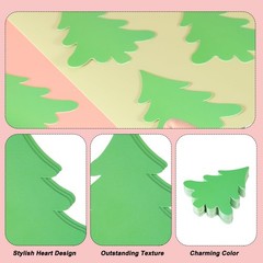 100 Pcs Christmas Tree Cutouts, 3.3 x 3.9 Inch Christmas Tree Shaped Paper Ca…