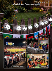 Brightown Soccer Ball String Lights, 20.8FT 40LEDs Light Up Soccer Balls Battery