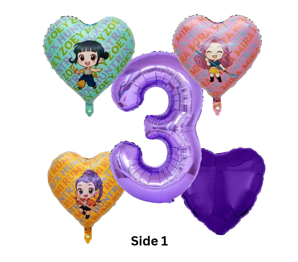 Kpop demon hunters Birthday Party Balloons Kit BTS Blackpink Balloons