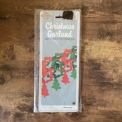 Vintage Beistle Christmas Tree Honeycomb Garland Red Green Paper Holiday Decor