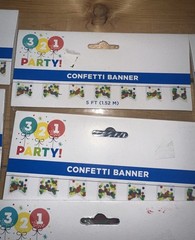 321 Party Confetti Flag Pennant Banner 5 ft Old East Main Co. #21003 Lot of 9
