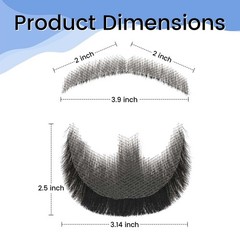 Human Hair Beard Goatee, 100% Handmade Soft Lace Invisible Fake Beard, Highly…