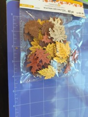 Celebrate it thanksgiving scatter Party Wood Leaves 48 pcs