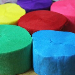 Wood Pulp Crepe Paper Roll Assorted Color for Festival Party Ceiling Decorations