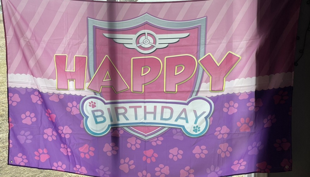 Paw Patrol “Happy Birthday” Cloth Banner 71” Wide x 43” Tall