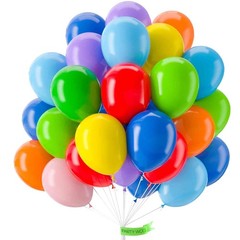 Assorted Colors Rainbow Balloons 50 pcs 12 Inch Multicolor Colorful Latex Hel…