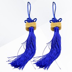 2Pcs Nylon Blue Chinese Tassel Pendant Reusable Car Hanging Decoration