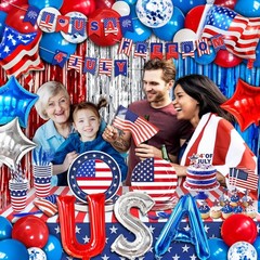Vibrant Balloon Assortment for Independence Day