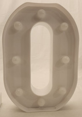 Pooqla – 10th Birthday or Anniversary Decoration- light up Number 10- White