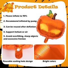 20Pcs Pumpkin 1st Balloons Little Pumpkin Year Old Balloons Set Autumn Fall M…