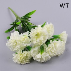 10 Heads Artificial Carnation Home Decor Multi Color Beauty Silk Fake Flower