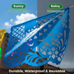 1 Pack 18 Ft Papel Picado Banner Cinco De Mayo Decoration, Fiesta Party Decorati