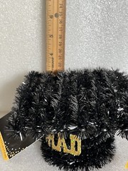 Tinsel and Plastic 5” Graduation Cap 3D Decoration Hanging Or Tabletop New