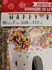 Happy Birthday Sprinkles Banner Party Decoration 1 Piece 10 Feet By 7 Inches