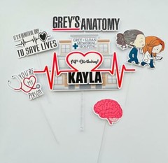 Personalized Greys Anatomy Cake Topper