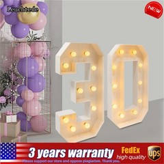30th Birthday Decorations 3FT Marquee Light up Numbers 30 Birthday Number Lights
