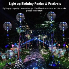 20″ Bubble 10 Pack LED Light Up BoBo Balloons Party Wedding Christmas Decoration