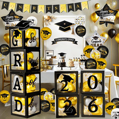 Class of 2026 Graduation Balloon Boxes Set Congrats Grad Party Decor Kit