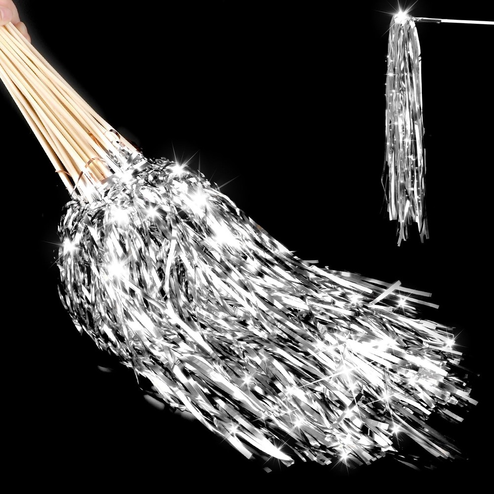 100 pcs Wedding Wands Light up with LED Tinsel Wedding Streamers for Wedding …