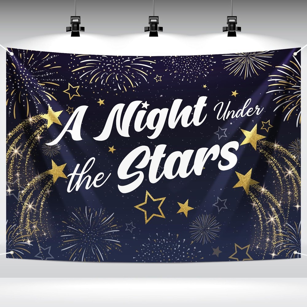 Starry Night Prom Party Backdrop 7×5 Ft Under The Stars Graduation Decor