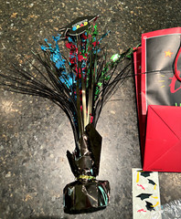 Graduation Bundle: Centerpiece, Confetti, Glasses, Stickers, Toy Duck, And Bag