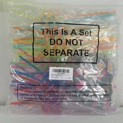 80s Party Retro Multicolor Plastic Straw Whips Set 48 Pcs X003U2DPZD