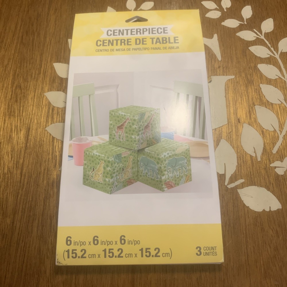 Animal Cardboard Paper Centerpiece 6” New In Package