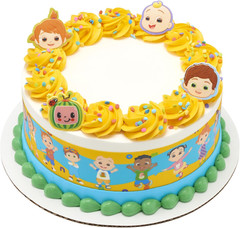 Cocomelon Playtime Rings | 24 Cupcake Toppers Featuring JJ, Yoyo & Tomtom | Coc