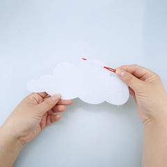 2 Pack Cloud Garland White Cloud Felt Banner Wall Decor Baby Shower Sky Theme…