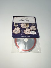 Bride Wedding Engagement Ring Bridal Shower Party Decoration Glass Tags 18 Pcs