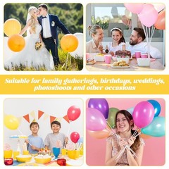 IANFAN 30 Pcs Balloon Sticks, Plastic Balloon Sticks with Bases Balloon Holde…